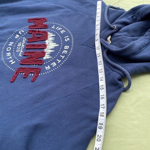Blue 84 Blue Hoodie with Red and White Embroidery Maine - Picture 14 of 16